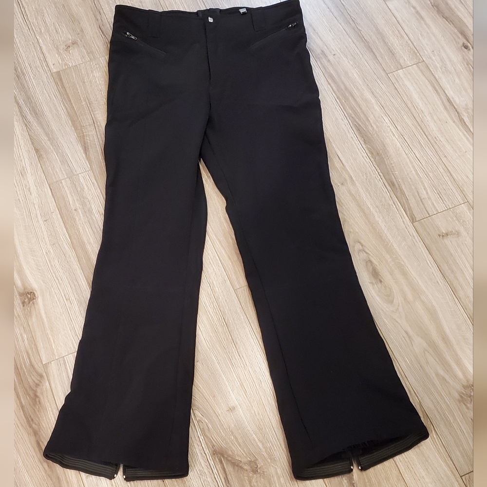 NILS Sportwear "Jan" Ski Snow Pants, Nylon/Spandex, Black, Sz 14 Long, Near New!